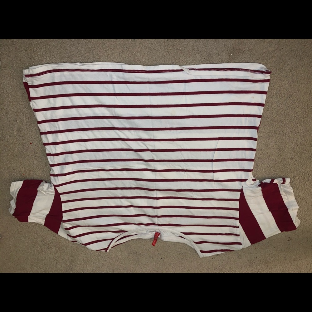 Divided striped T Shirt